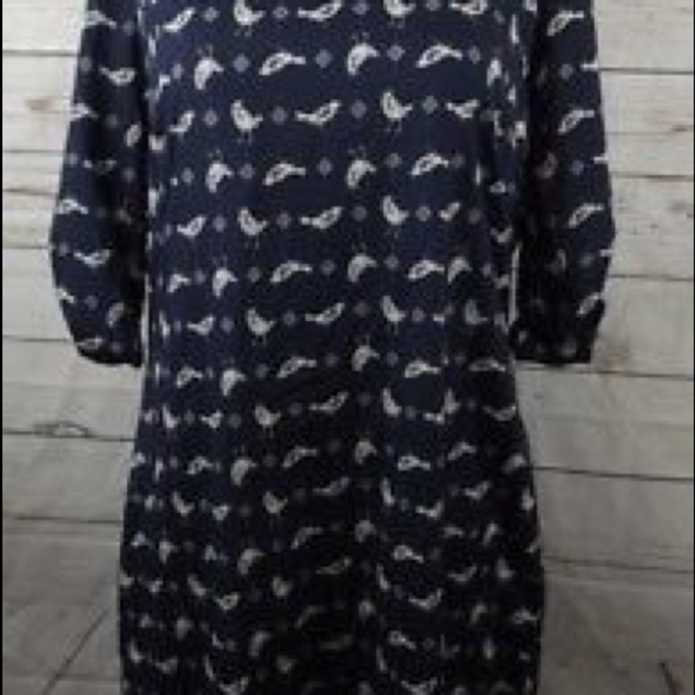 Navy Bird shift dress - Picture 2 of 2